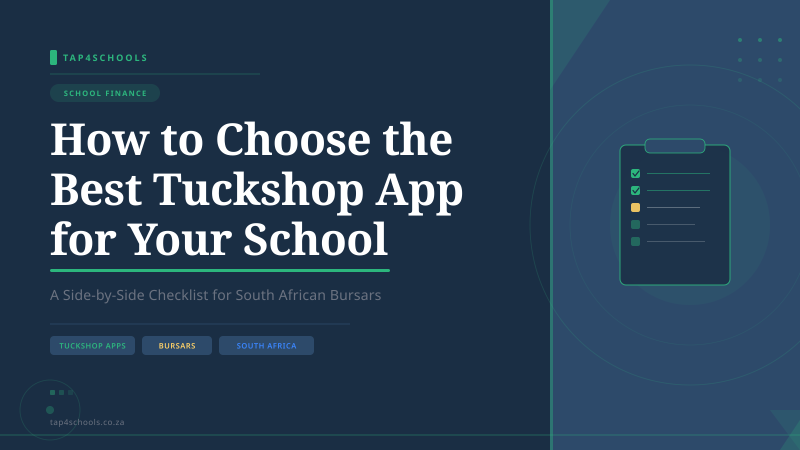How to Choose the Best Tuckshop App for Your School: A Side-by-Side Checklist for South African Bursars